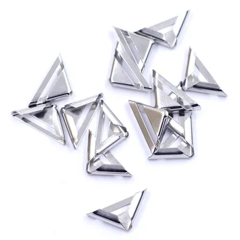 

Metal Corner Protectors Book Photo Albums Menus Scrapbooking Folders Triangle Silver Tone Jewelry DIY Finding