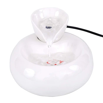 

Ceramic Cat Drinking Water Fountain, 1.3 Liters Pet Water Fountains for Cats and Dogs, Electric Pet Water Dispenser with Quiet