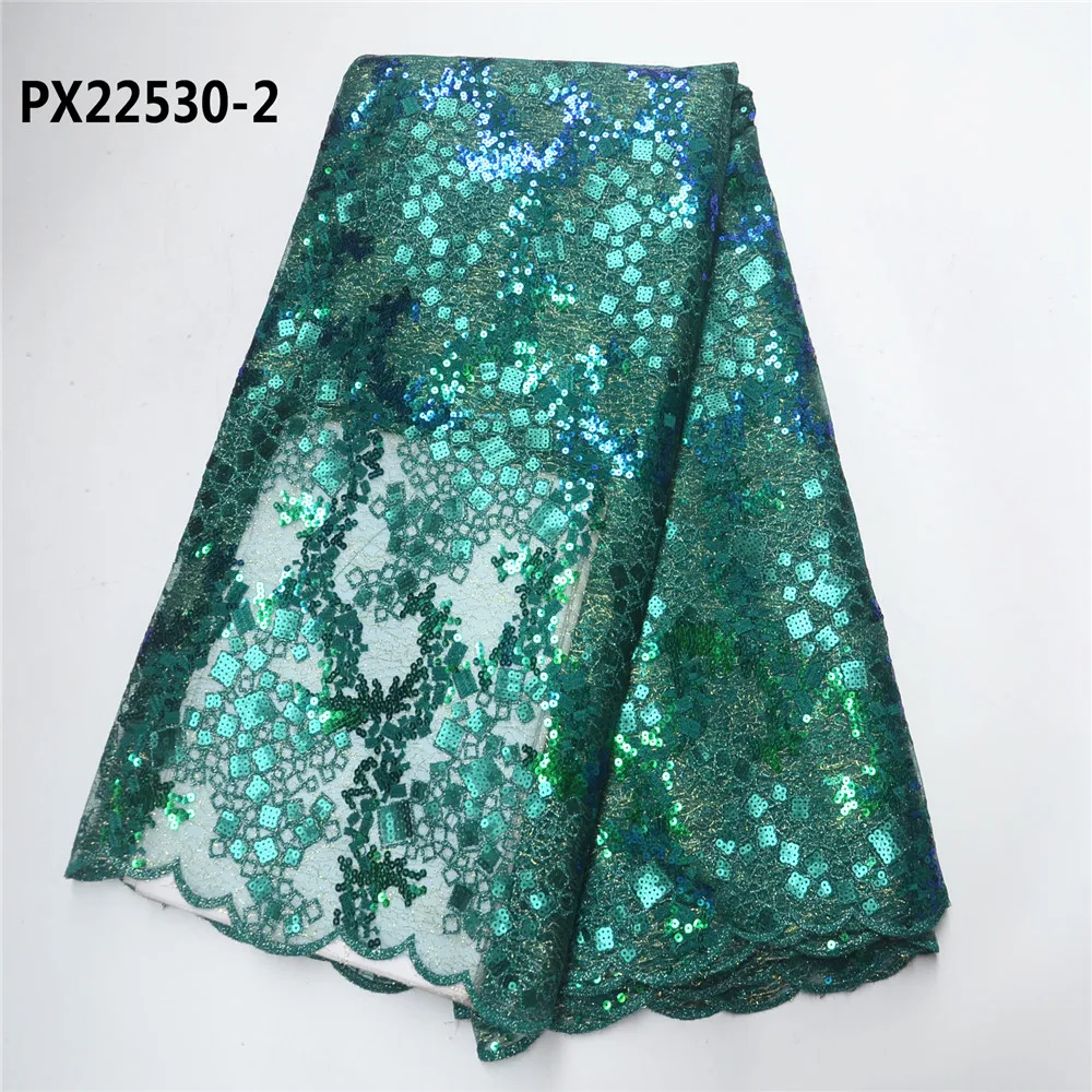 Quality design Sliver Double organza lace with sequins for wedding lady dress lace