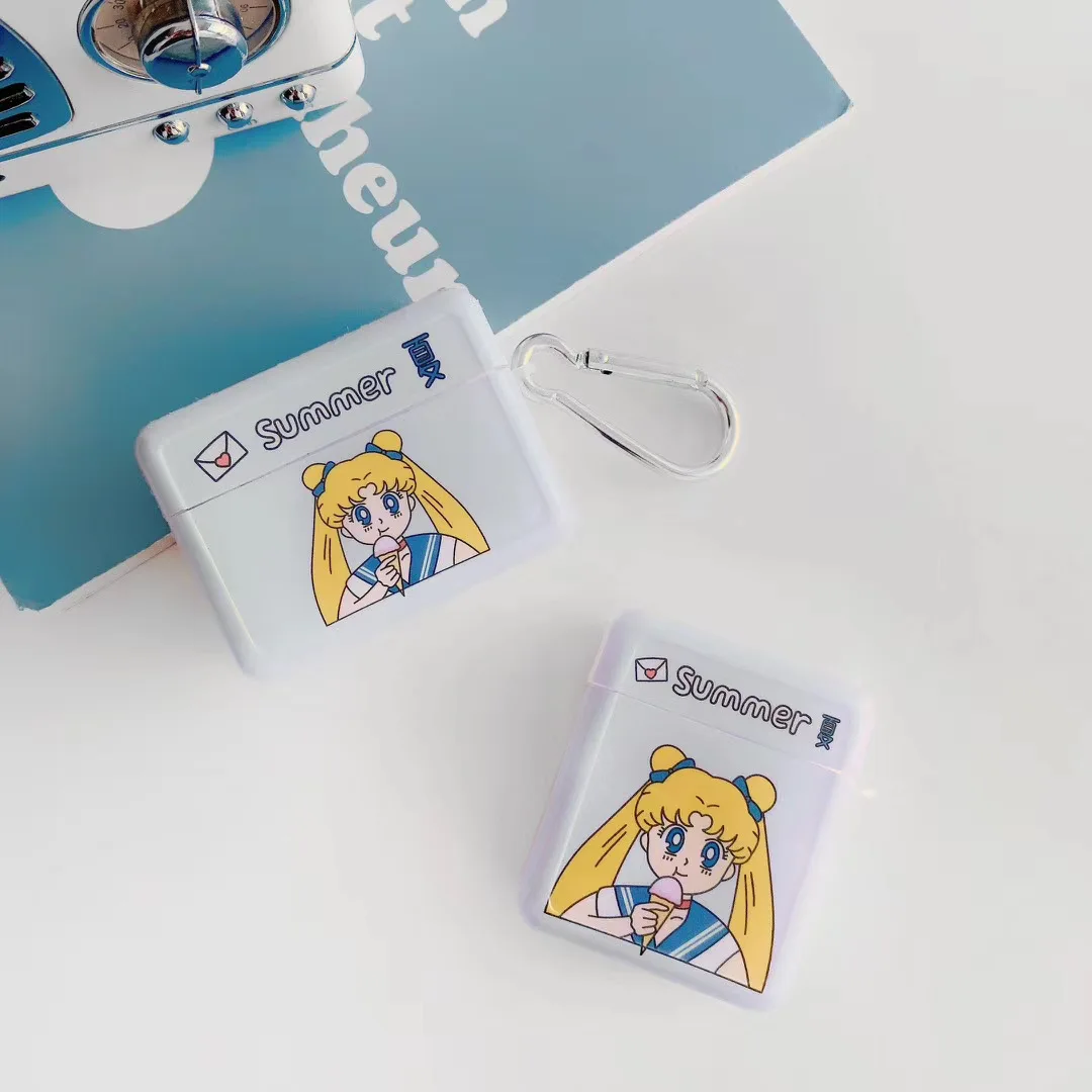 Чехол для наушников Airpods Pro чехол с Сейлор Мун девушек животными Apple Air Pods 1/2