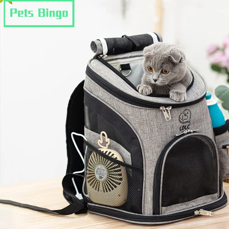 

Pets Bingo Portable Cat Backpack Breathable Dog Bag Travel Carrier Packbag Multifunction Handbag for<10kg Pet Supplies