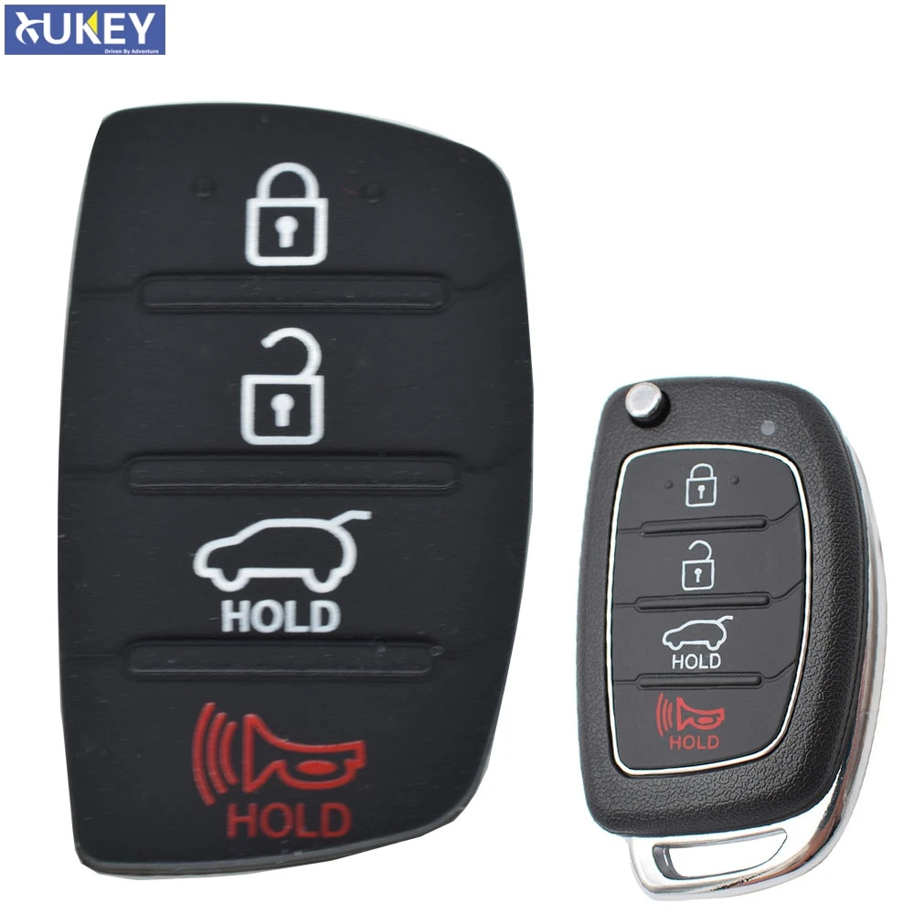 Резиновый коврик для ключей Hyundai Tucson Santa fe / ix45 Sonata i40 4 кнопки чехол ремонта