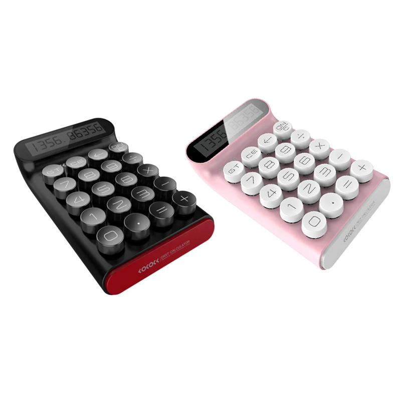 Lodick-calculadora LCD Digital multifuncional para estudiantes, calculadora portátil con 20 teclas, 10 botones mecánicos para oficina