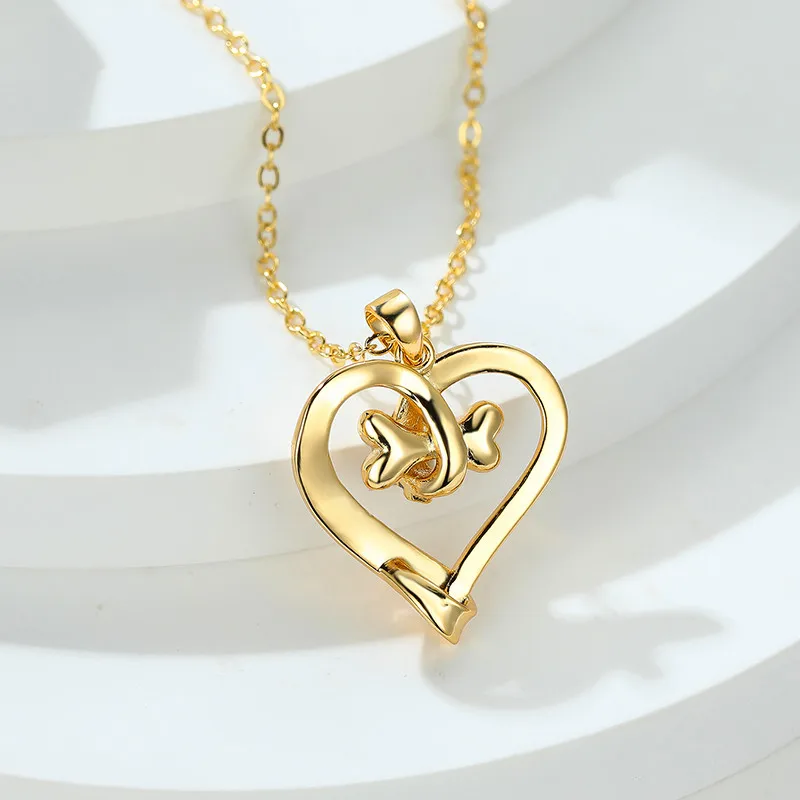 Crystal Heart Pendant Necklace Charm 
