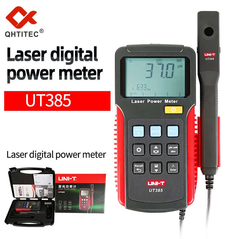 Лазерный измеритель мощности QHTITEC UT385 0uW-39.99 МВт анализатор точное измерение