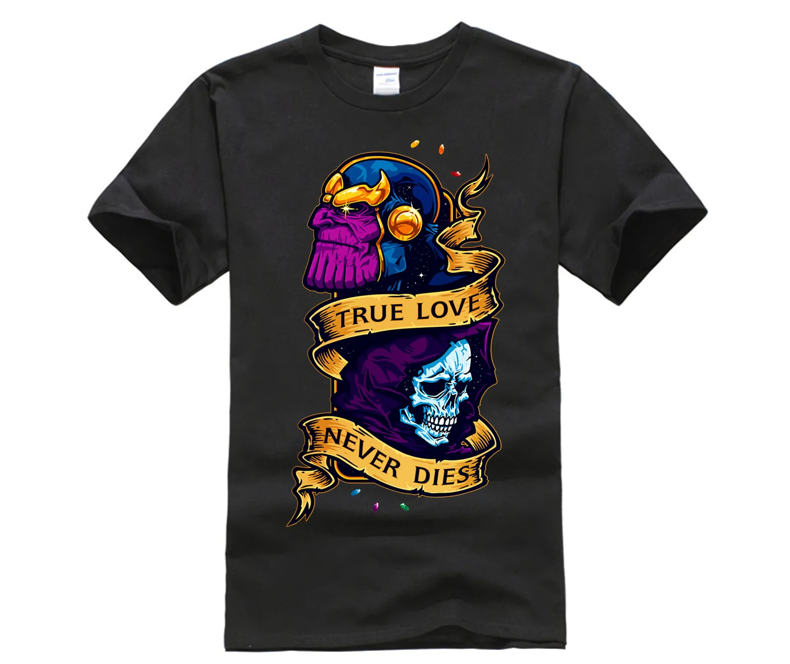 

Fashion T Shirt 100% Cotton True Love Never Dies t-shirt for loose summer T shirt for men
