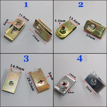 

Dashboard Gasket Clips Fixed U Type Screw Metal U-Nuts Lot Universal 165Pcs Assortment Moulding Vehicle