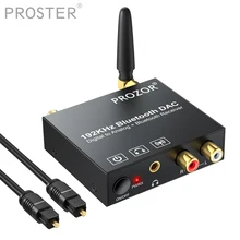PROZOR convertisseur Audio numérique vers analogique Bluetooth DAC convertisseur Coaxial Toslink vers analogique stéréo L/R RCA 3.5mm adaptateur Audio 