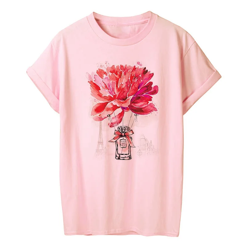 Yellow T Shirt Women 2020 New Summer Short Sleeve Floral Flower Fashion Lady Top Tshirt Ladies Womens Graphic Female Tee T-Shirt