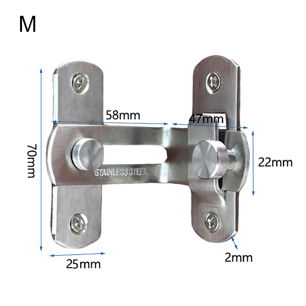 Нержавеющая сталь 90 градусов Засов защелки раздвижные двери цепи Замок безопасности инструмент мебельная фурнитура