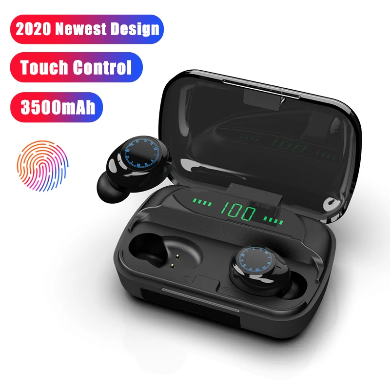 3500mAh Bluetooth 5.0 True Wireless Earbuds Waterproof Headphones Noise Cancelling Sport Bass Stereo Earphone With Mic | Электроника