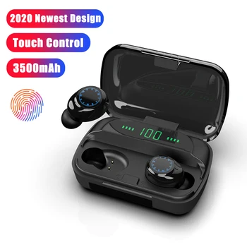 

3500mAh Bluetooth 5.0 True Wireless Earbuds Waterproof Headphones Noise Cancelling Sport Earbuds Bass Stereo Earphone With Mic