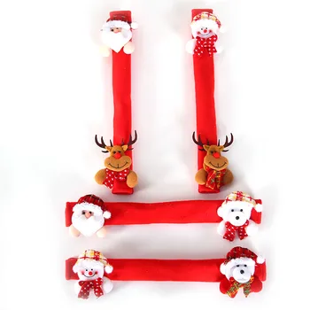

Hot Christmas Microwave Oven Door Handle Covers Fridge Handle Covers Anti-static Door Handle Covers Christmas Party Decorations