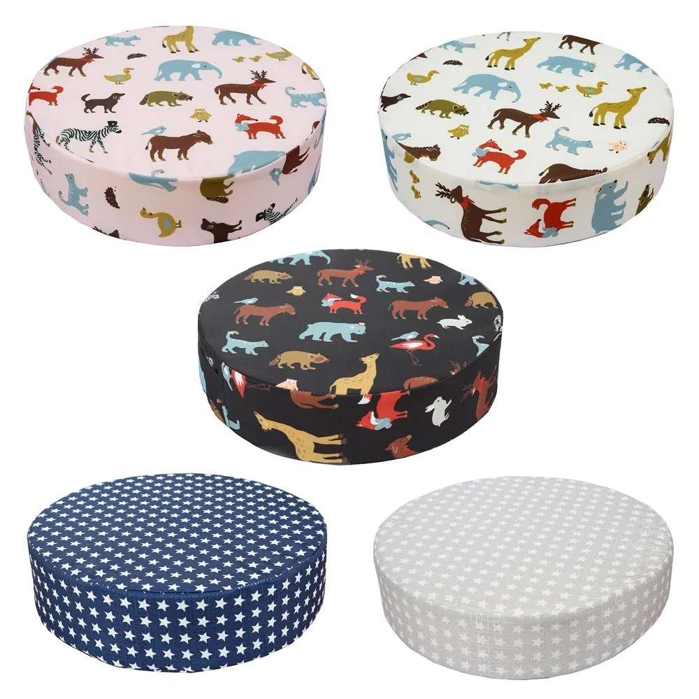Cojín para silla redonda para niños, elevador de Muebles de bebé ajustable, asiento extraíble portátil, cojín para comedor, 32x32x8cm
