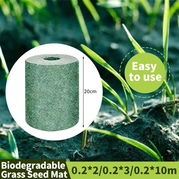 

20cmx300cm Grass Seed Mat Biodegradable Garden Seed Starter Mat Plant Root Growing Grass Seed Carpet Plant Seeds Garden Supplies
