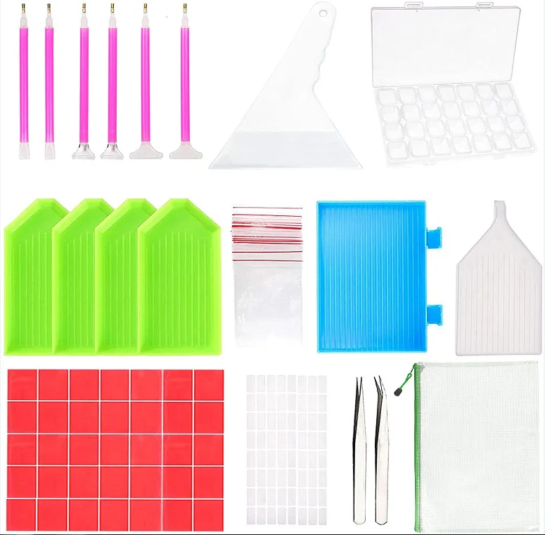 

96-piece 5D Diamond Painting Tool Kit, Diamond Paint Roller and Adult or Child Diamond Embroidery Box