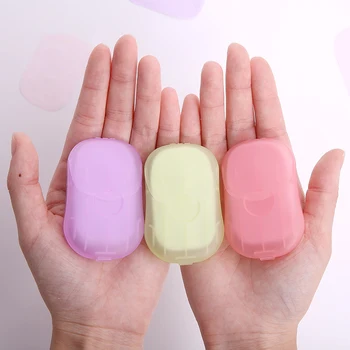 

50Pcs Disposable Mini Paper Soap Outdoor Travel Slice Sheets Cleaning Washing Hand Soaps Antibacterial Hand Care