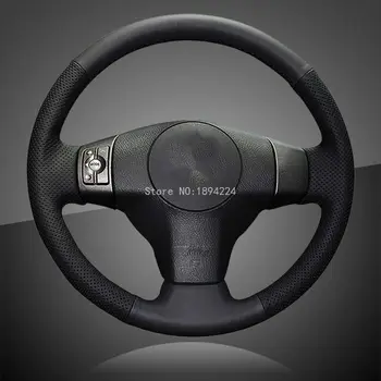 

Hand Sewing Black Leather Car Steering Cover for Toyota Yaris Vios RAV4 2006-09