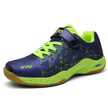 

Kids' Sport Shoes Comfortable Lace Up Boys Girls Badminton Shoes Blue Red Children Professional Sport Tennis Shoes Trainer