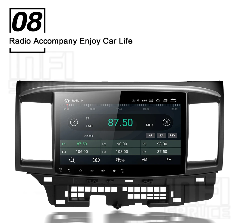 PX30 32G Android 9,0 автомобильный DVD для Mitsubishi Lancer 2005- с 10,1 дюймов 2 DIN 3g/4G gps Радио Видео плеер автомобильная навигация