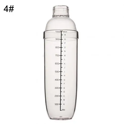 1000ml 1 шт. прозрачный шейкер для коктейлей мартини, миксер для вина, сока, молока, чая, миксер для домашнего бармена, вечерние барные инструменты - Цвет: 1000ml