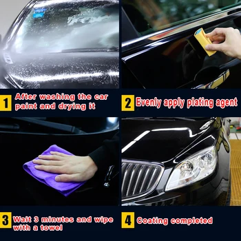 

10H Hydrophobic Ceramic Liquid Parts Glass Plating Tool Silicon Dioxide Black 50mL