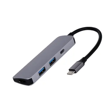 

4 in 1 Thunderbolt 3 USB-C to HDMI Adapter 2x USB3.0 Type-C PD Hub For Samsung Dex 4K UHD HDMI