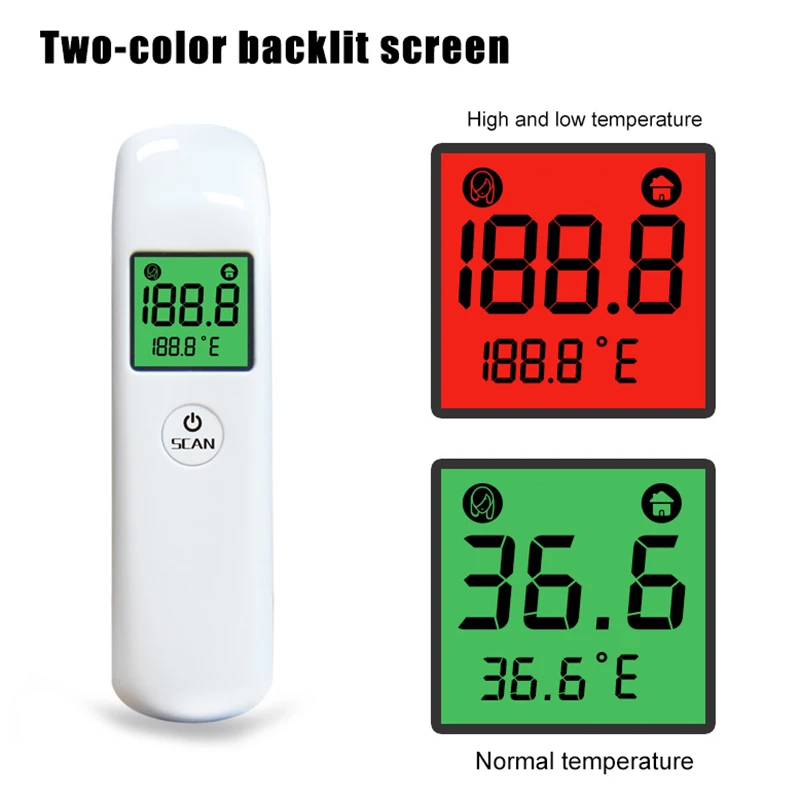 

Handheld Infrared Thermometer Forehead Temperature Meter Measuring for Baby Adult FJ88