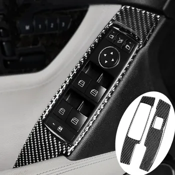 

Carbon Fiber Door Armrest Panel Decoration Cover Sticker Trim For Mercedes Benz C Class W204 2007-2014 Interior Accessories