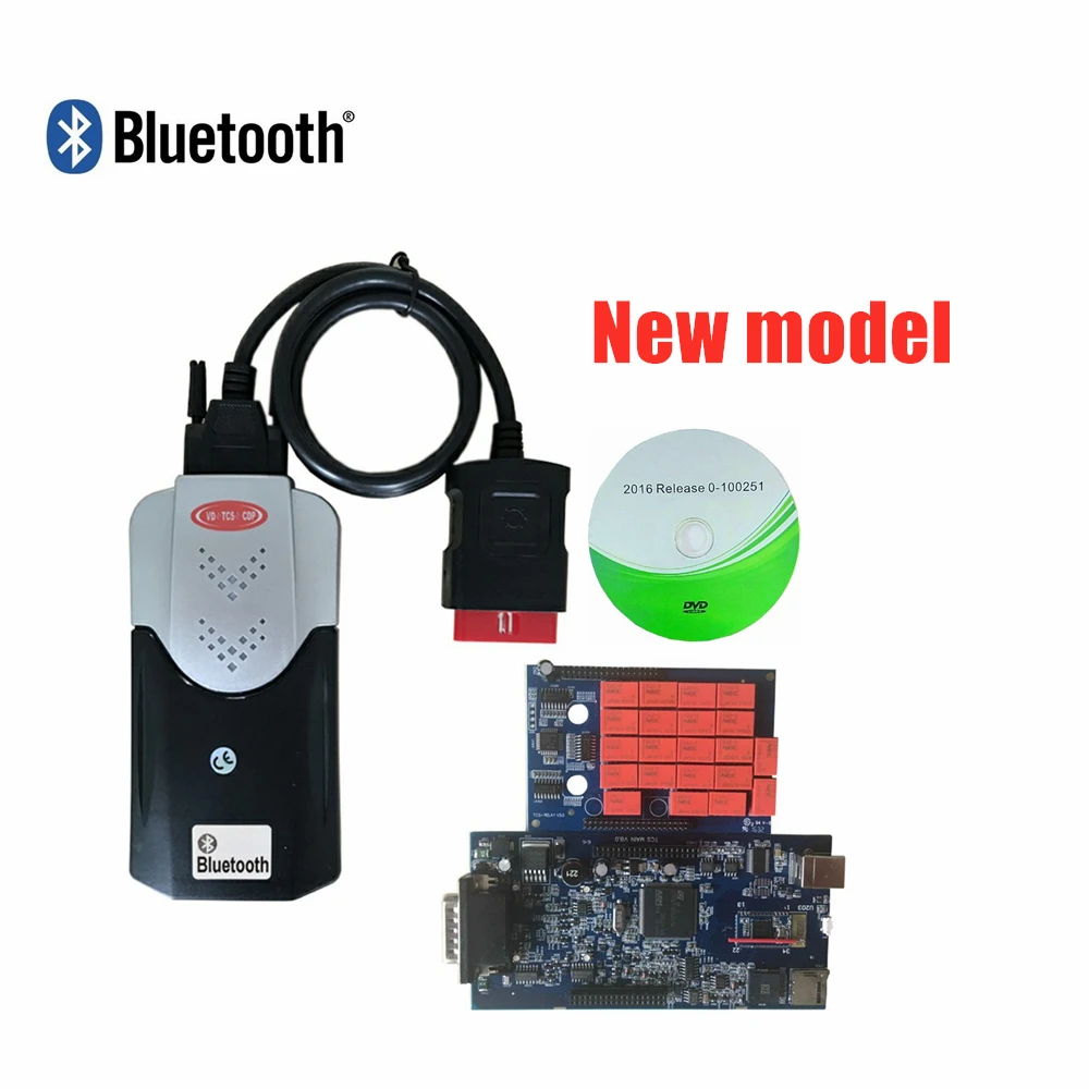 Лучшее качество! vd tcs c-d-p с синей платой vci с bluetooth 2016R0 keygen для автомобилей и грузовиков obd2 диагностический инструмент