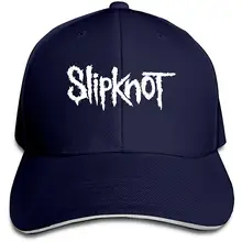 Логотип Slipknot модная повседневная регулируемая бейсболка для мужчин и женщин черного цвета