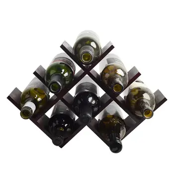 

Wooden Wine Rack Wine Bottle Holders Wine Display Rack Furnishing Articles For 8 Bottles Cabinet Red Wine Display Storage Racks