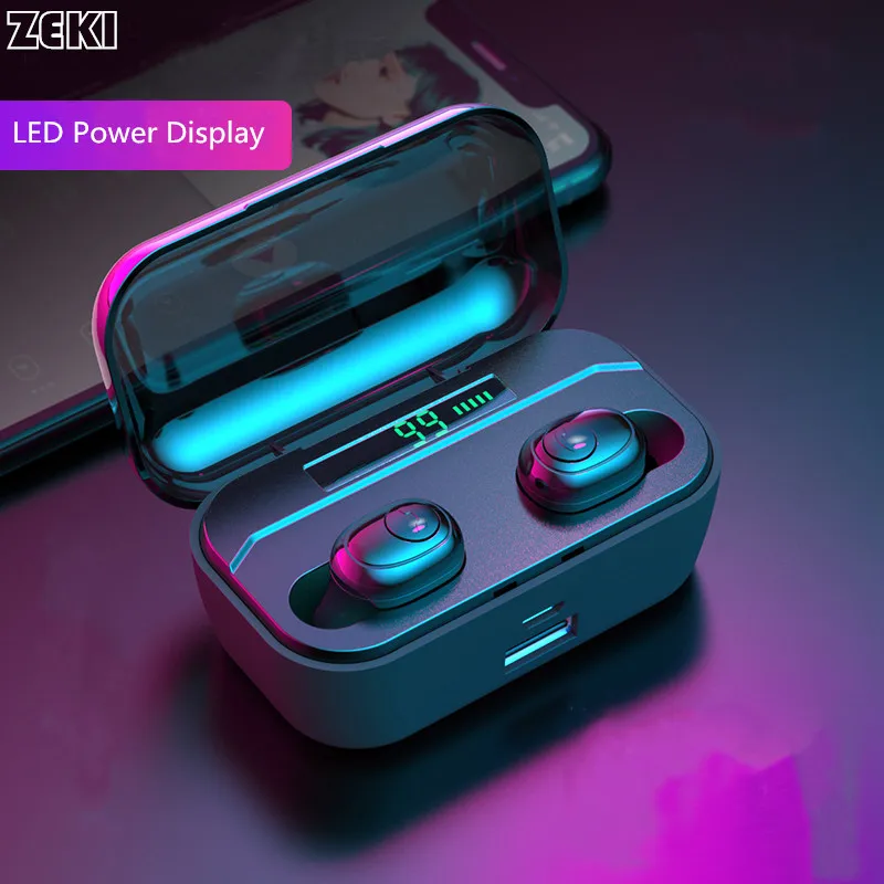 

G6S Wireless Charging In-ear Bluetooth Headset LED Power Display IPX7 Waterproof Wireless Headphone Portable Sport Earphone