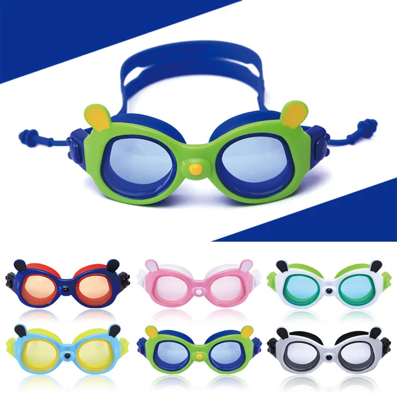 

CHILDREN'S Swimming Goggles Waterproof Anti-fog High-definition BOY'S Girls Kids CHILDREN'S Swimming Goggles with Earplug One-pi