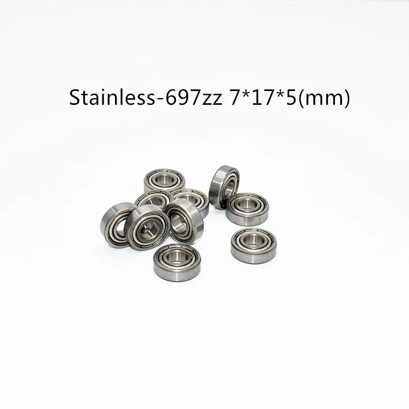 Stainless steel bearing 10PCS S697ZZ 7*17*5(mm) free shipping antirust
