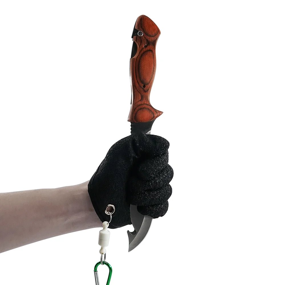 Fishing Catching Gloves Antiskid Protect Hand from Puncture Scrapes Waterproof Fisherman Professional Catch Fish and with Magnet
