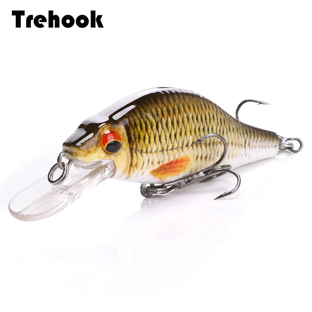TREHOOK 4g/11g/22g черные гольян воблеры Щука рыболовная приманка искусственная твердая