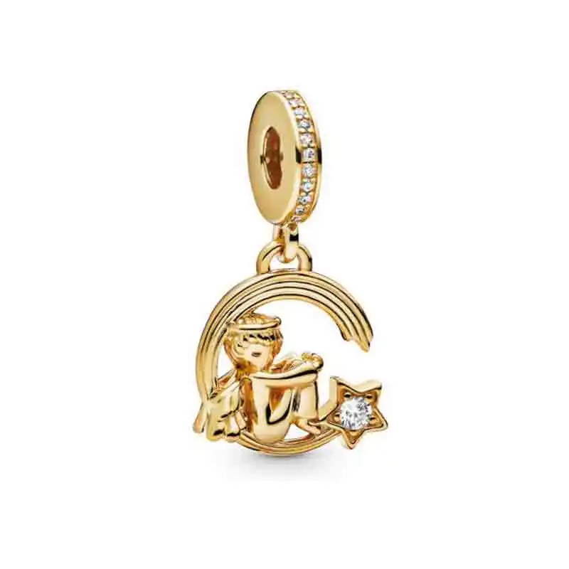 

Original 925 Sterling Silver Pandong 768483c01 Shining Angel and Shooting Star Pendants Suitable for DIY Necklace Jewelry Gifts.