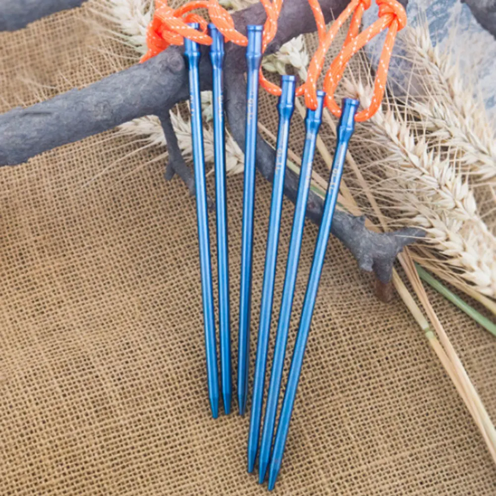 Удобный колья для палатки колышки для палатки 2 шт./компл. контактная площадка под винт колышки палатки наружные колышки для палатки профессиональная наземная Кемпинг пляж - Цвет: Blue