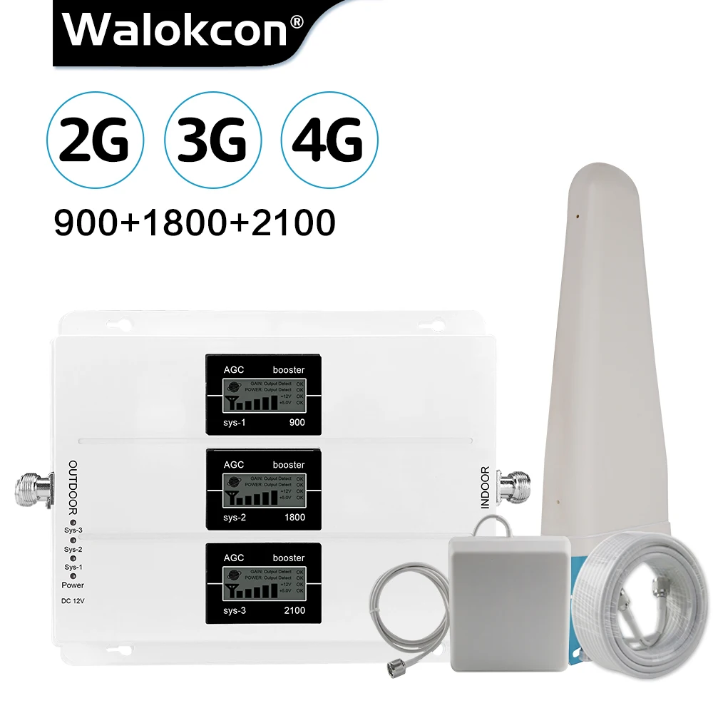 2020 новый 2g 3g 4g ретранслятор сигнала GSM 900 DCS/LTE 1800 WCDMA 2100 MHz трехдиапазонный