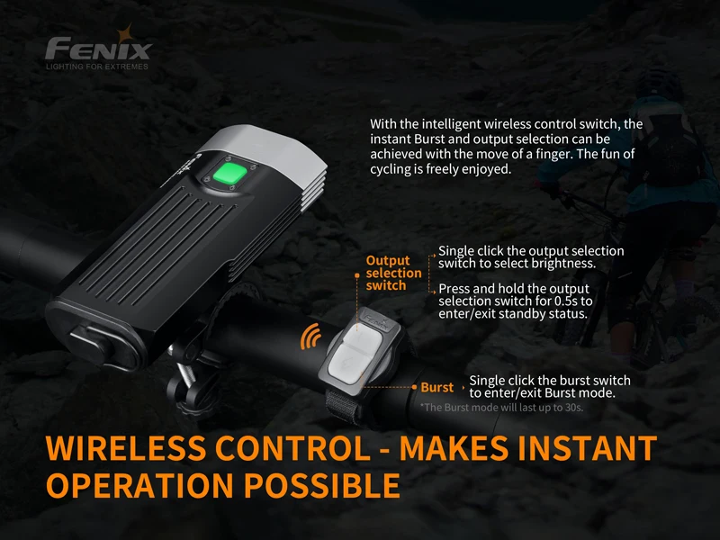 Fenix BC30 V2.0 2200 Lumens Wireless Control Bicycle Light (10)