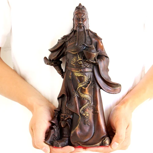 Чистая медь Бог богатства Guan Gong украшения из металла Guan Erye Бронзовая статуя украшения для дома и офиса подарки - Цвет: B