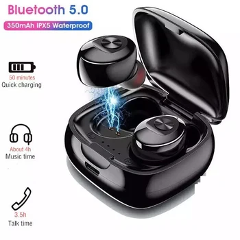 

Bluetooth headphones XG-12 HD 5D headphones for stereo sports with noise cancellation Earphone for smartphones with charging box