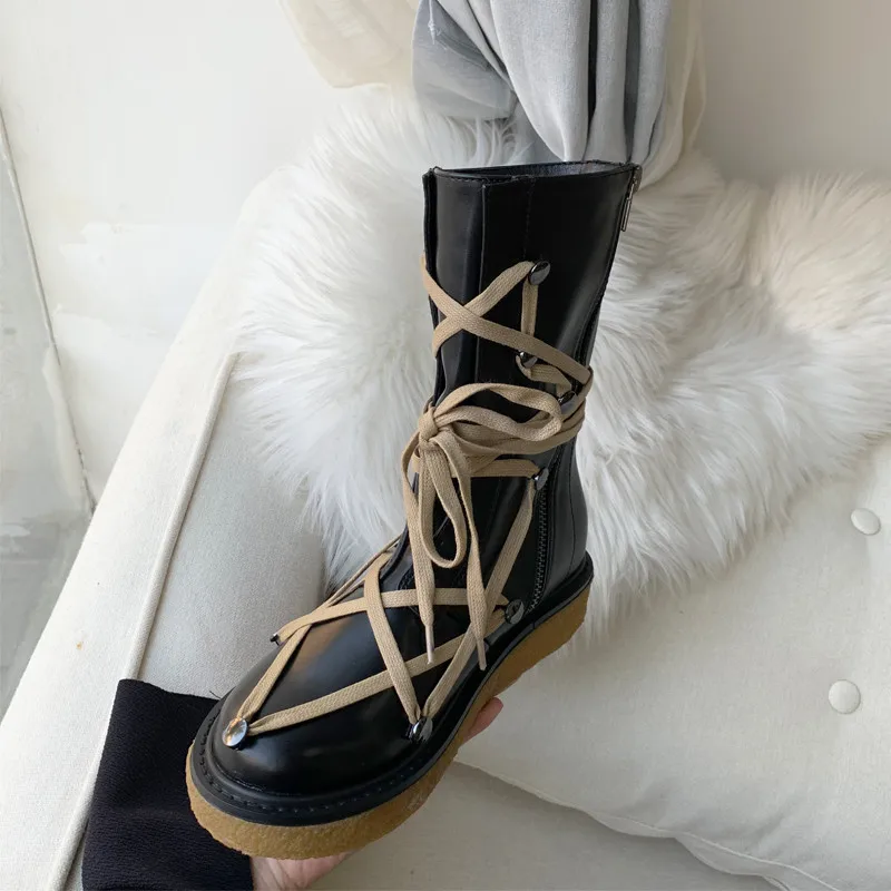 Женские ботинки; галстук с трубкой; Zapatos De Mujer; обувь с боковой молнией; женские черные зимние ботинки на платформе; женская обувь с боковой молнией и круглым носком - Цвет: As Pc-Plush