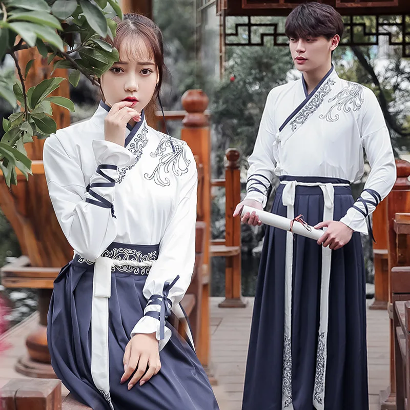 Ежедневный костюм Hanfu для китайских старых мужчин костюмы косплея искусства