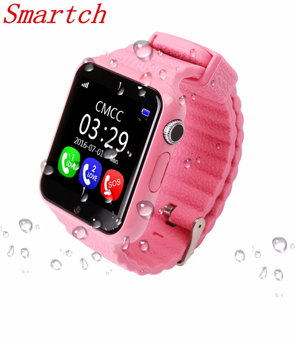

Smartch Children Security GPS Smart watch V7K 1.54'' Screen With Camera facebook SOS Call Location Devicer Tracker for IOS&Andro