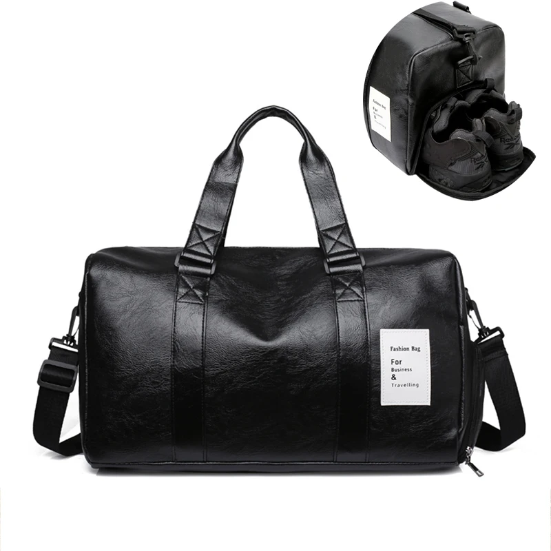 

New Style Travel Bag Gym Bag Trendy Ladies Yoga Sports Training Bag Male PU Waterproof Portable Travel Bag