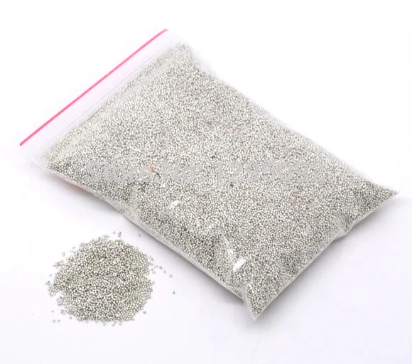

Free Shipping 500g Hot New Creation DIY Micro Beads Silver Plated Glass Charms Jewelry Decoration Embellishment Component 0.7mm