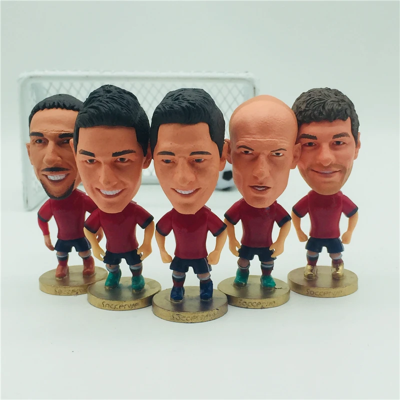 

Soccerwe Cartoon Soccer Doll BY# Lewandowski Robben Lahm Thomas Franck Red Figurines 2019