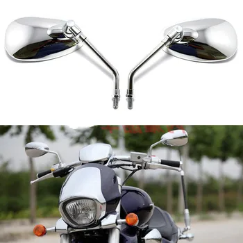 

silver chrome retro motorcycle rearview mirror for vespa harley softail sportster cafe racer mirror classic moto accessories